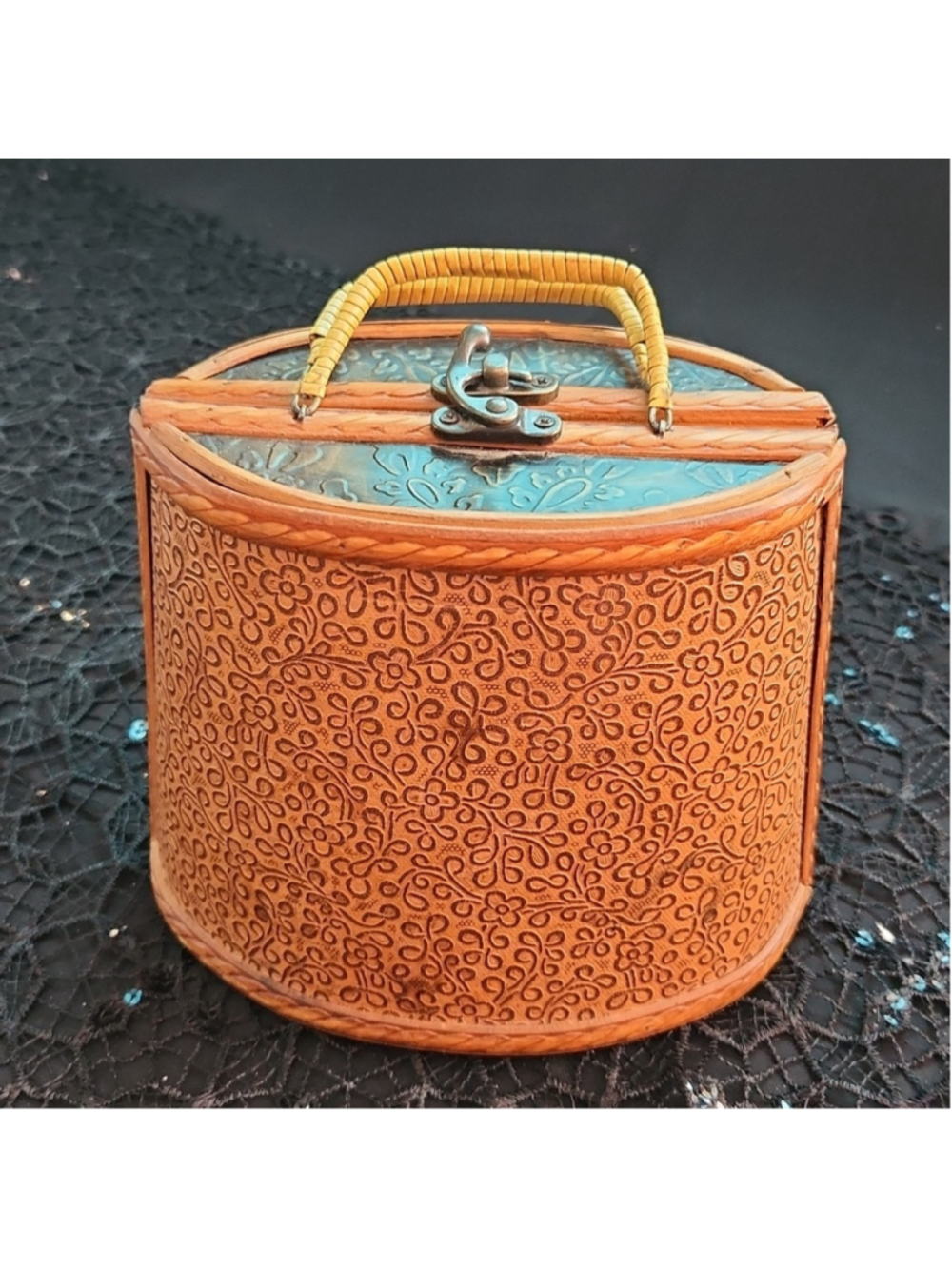 Wooden Handbag, small storage, like new - Picture 10 of 10